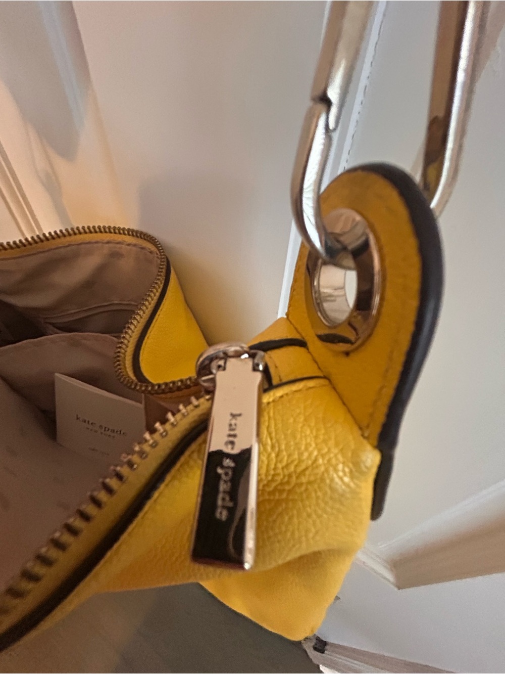 kate spade Yellow Leather Crossbody Bag with Gold Hardware - Picture 11 of 11